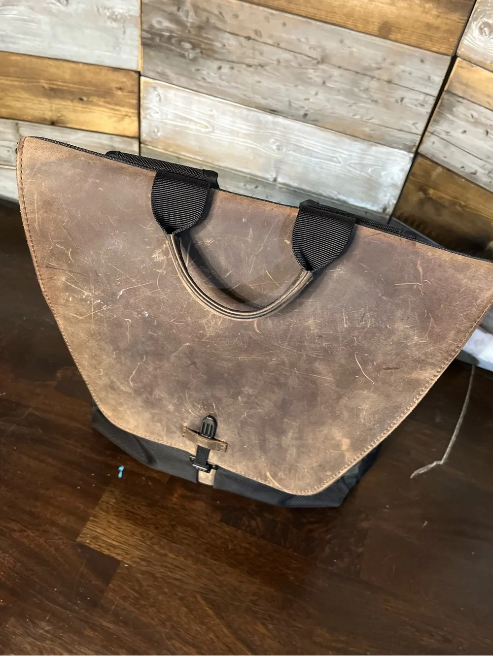 Waterfield (sfbags . com) Staad Laptop Bag, Leather, Ballistic Nylon